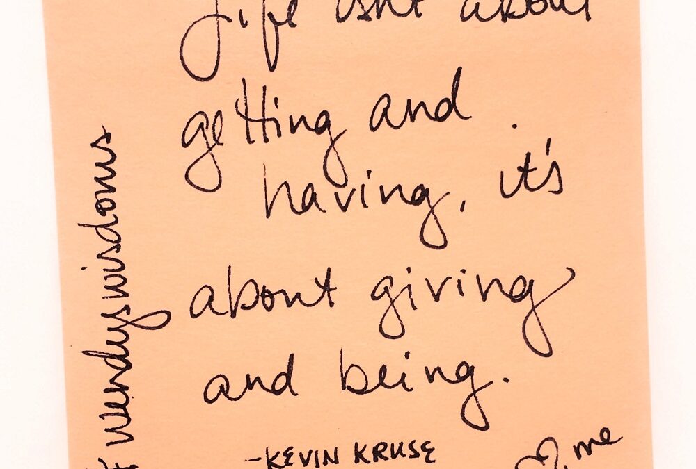 Giving and Being