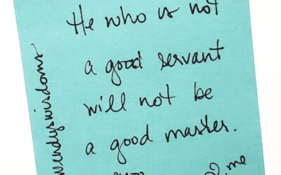 Be A Good Servant