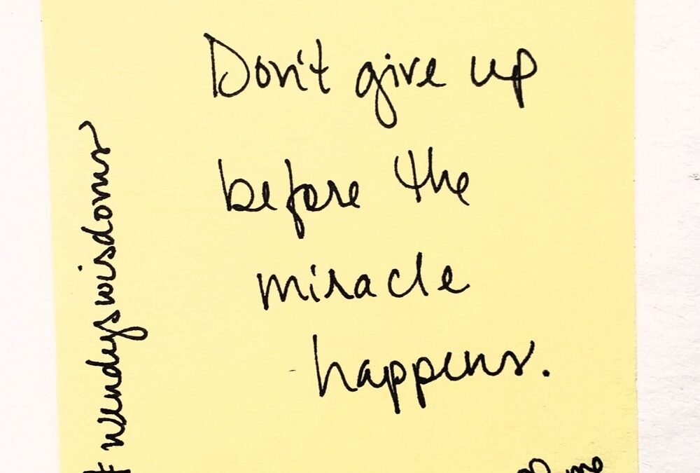 You Make Miracles Happen
