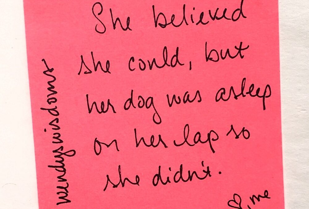 She believed she could, but…